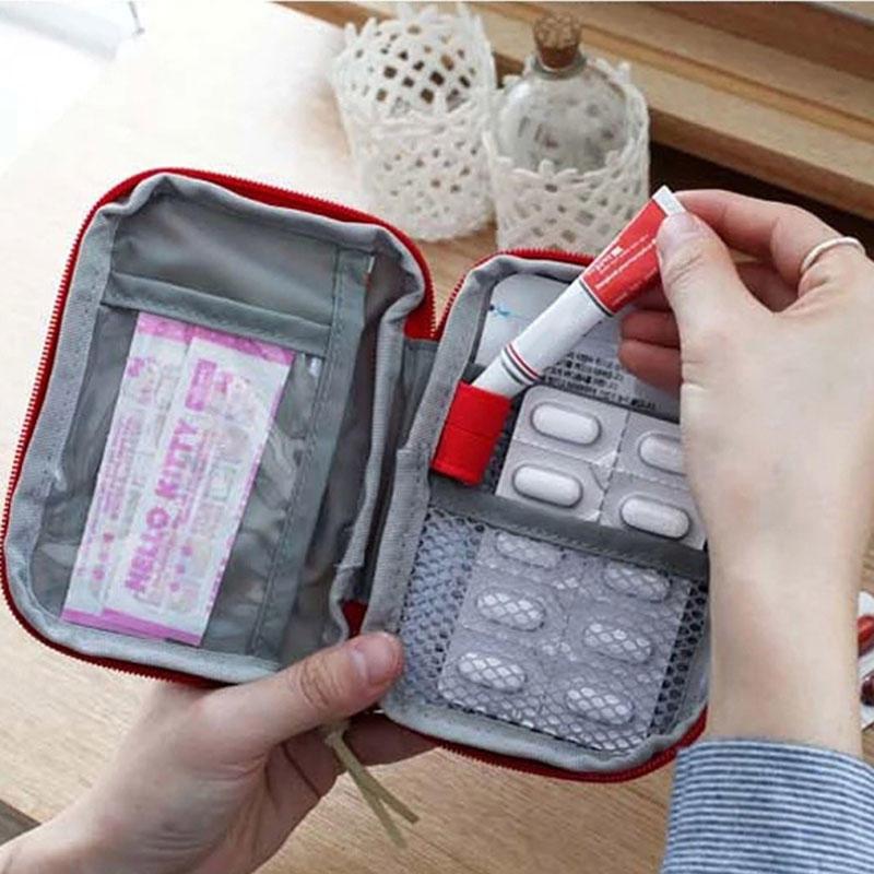 First Aid Kit Bag Travel Medicine Package Emergency Bags Medicine Divider Storage Organizer