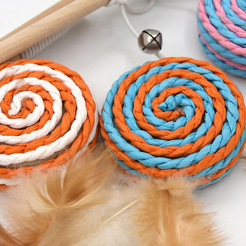 Cat Stick Toy For Indoor Cat Scratcher Toy Interactive Toy For Boredom Kitten Teaser Wand Teaser Self-playing Tumbler