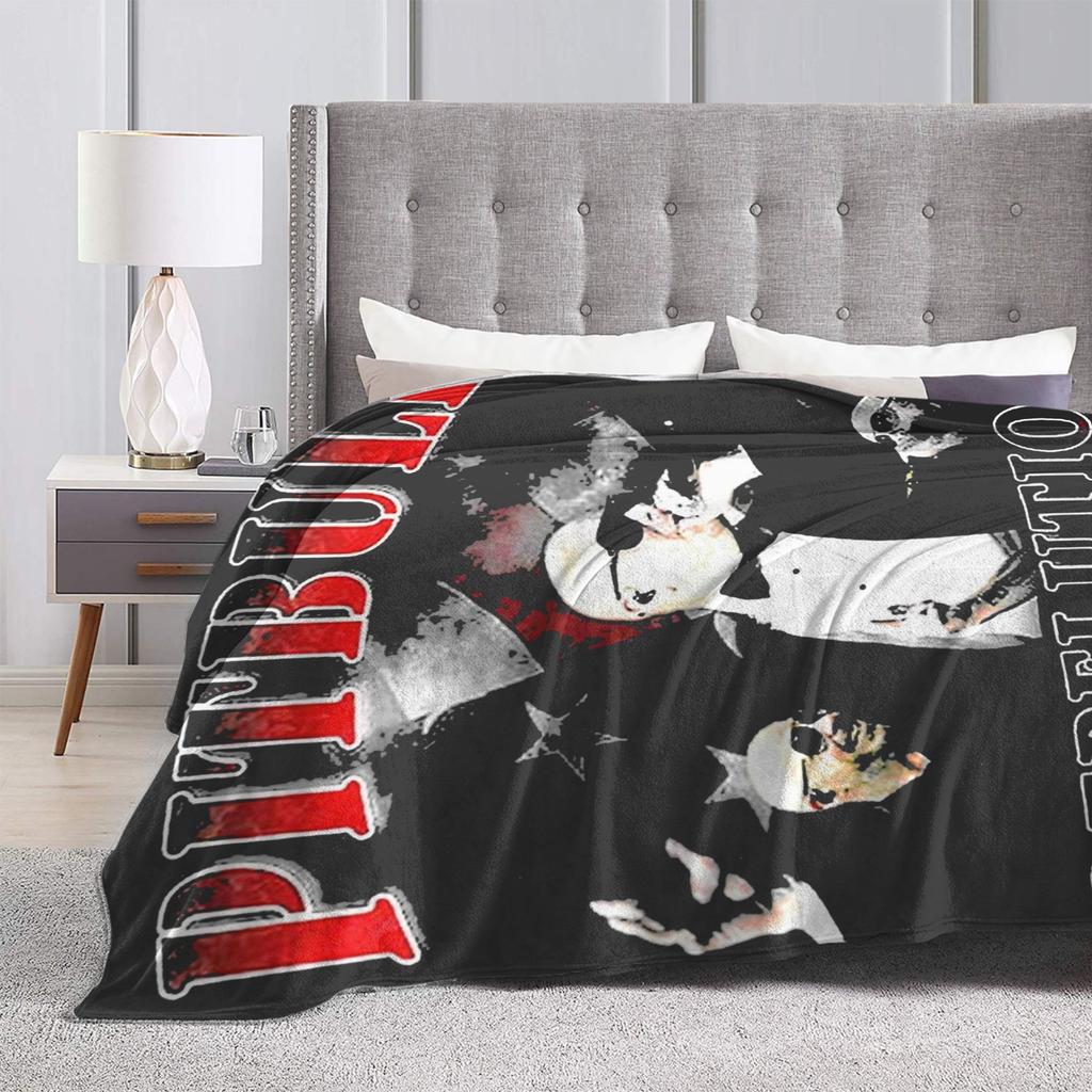 Pitbull Mr.Worldwide Flannel Blanket Warm Soft Throw Blanket for Couch Chair Airplane Travel Print Bedspread Sofa Bed Cover