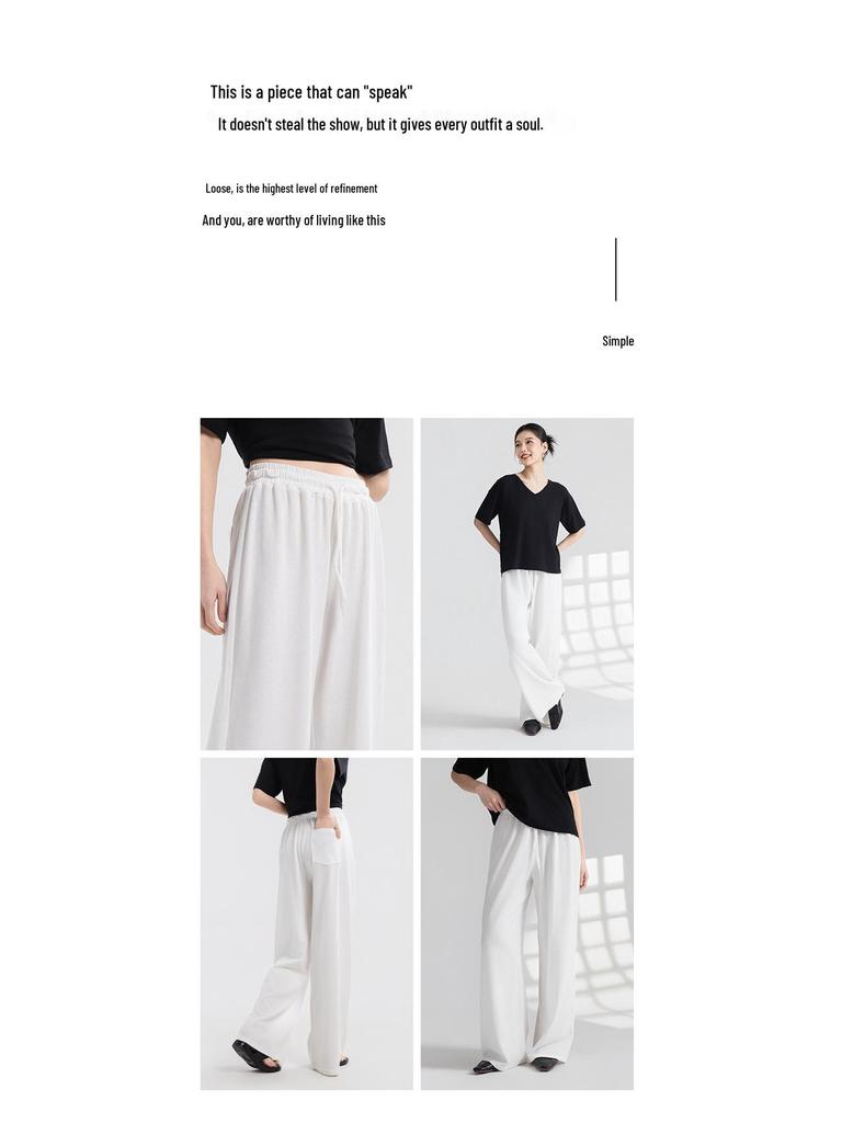 Women's Lightweight Cotton Linen Straight-Leg Pants - Breathable & Slimming