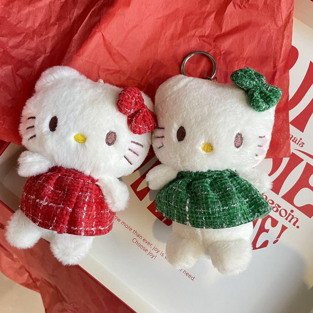 Cute Kitten Plush Keychain Bag Charm Creative Couple Gift Soft Cat Doll Pendant Accessory
