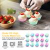 24/60 Pcs Silicone Cake Cup Assorted Shapes Baking Cups High Temperature Resistant Bagel Baking Cups for Muffin Jello Cake Tools