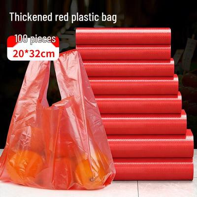 Xx Red Plastic T-Shirt Shopping Bags