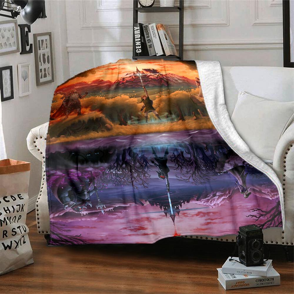 1pc Triforce Symbol flannel Blanket for Super Soft Cute Comfort Blanket for Travel Bedding Couch Sofa Blanket Y82556