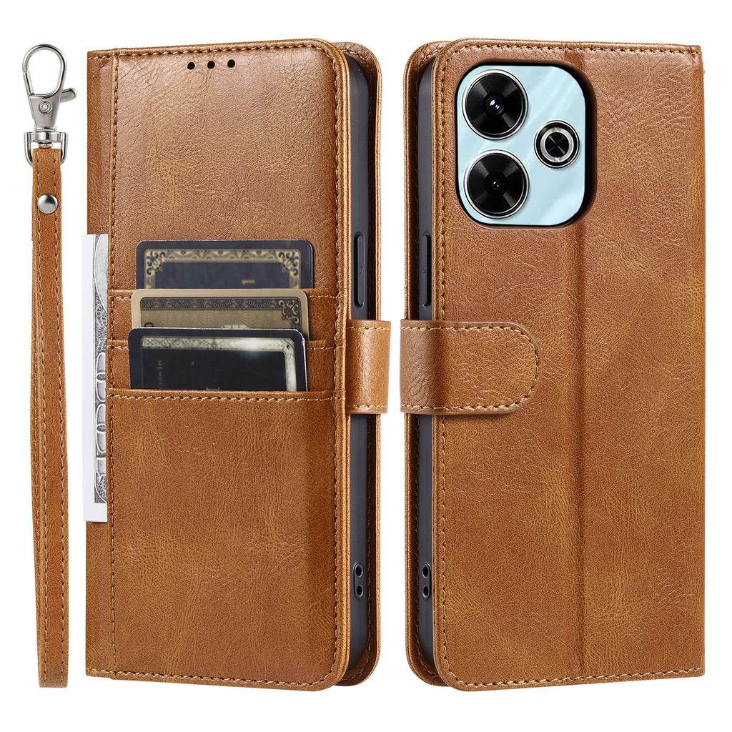 013 Stil Für Xiaomi Redmi 13 5G/4G Hülle Sturzsichere PU-Leder Handyhülle mit 6 Kartenfächern