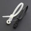 100PCS Automatic Locking Nylon Cable Tie Buckles 18kg Capacity Black White with Screw Mounts for Secure Cord Management