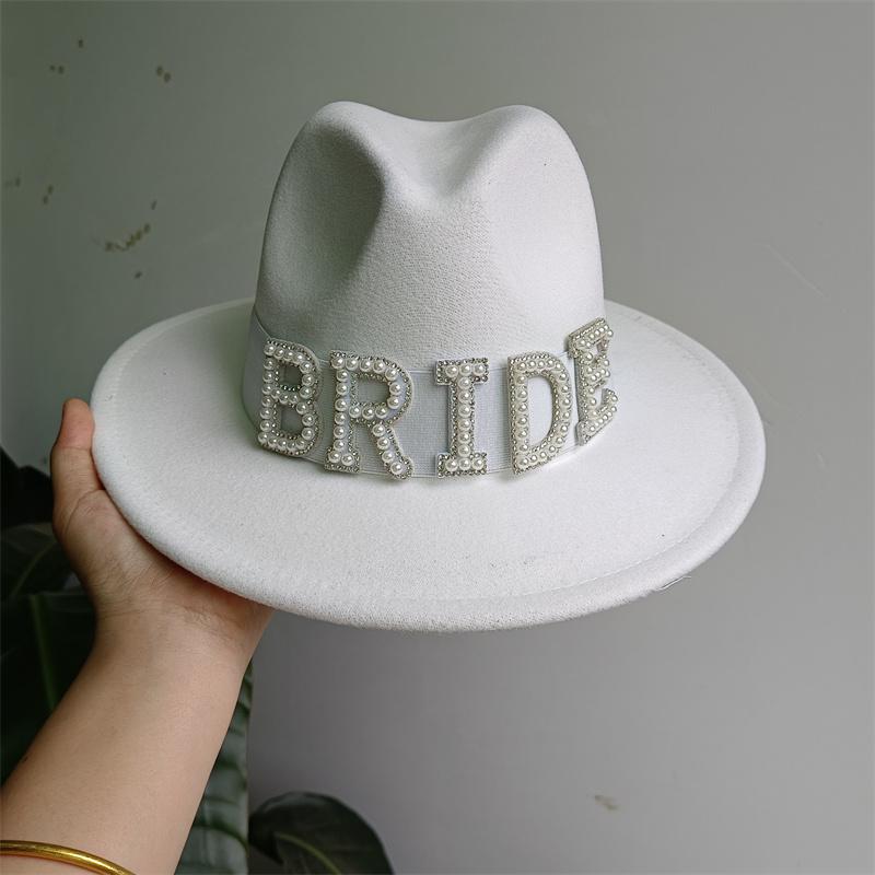 Bridal Malan Flower Style Cowboy Hat All Kinds of Hats for All Seasons Summer Beach Hat Elegant Cowboy Hat Pearl Accessories