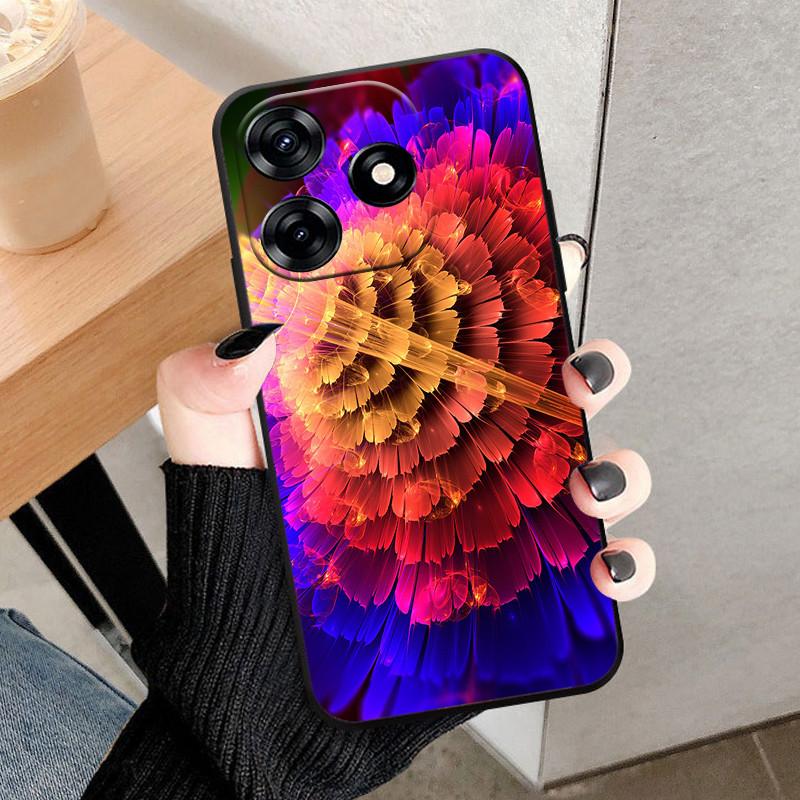 For Tecno Spark 10 Case Back Cover Spark10 Cute Cartoon Flower Skull Soft Silicone Phone Cases For Tecno Spark 10C Fundas Coque