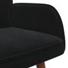 2 Seater Sofa Black 115 X 61 X 87 Cm Velvet (V)