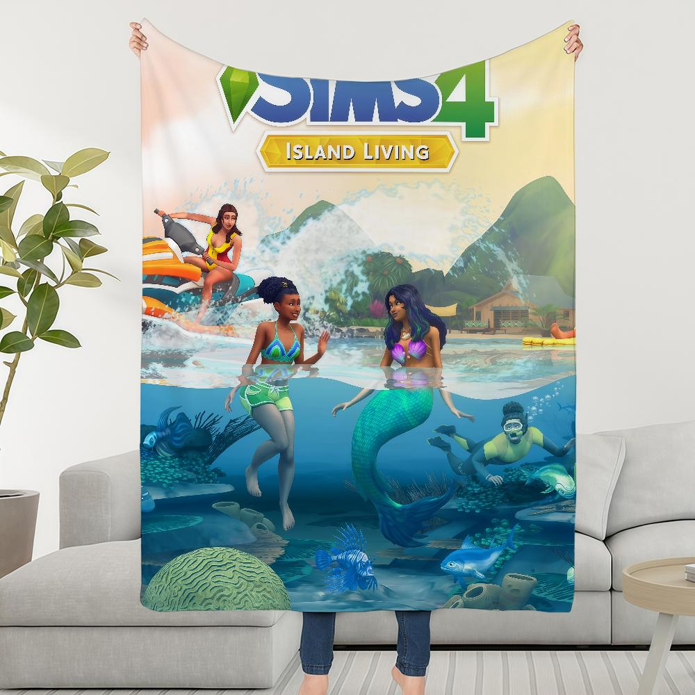 S-Sims Blanket Throw 4 Super Cosy Plush Living Room Sofa Game The Couch Childish Birthday Gifts