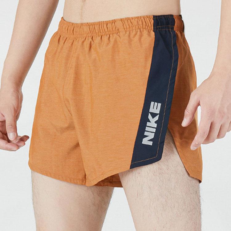 Nike Logo Print Elastic Waist Straight-Leg Shorts Men Bottoms Yellow DM4802-241