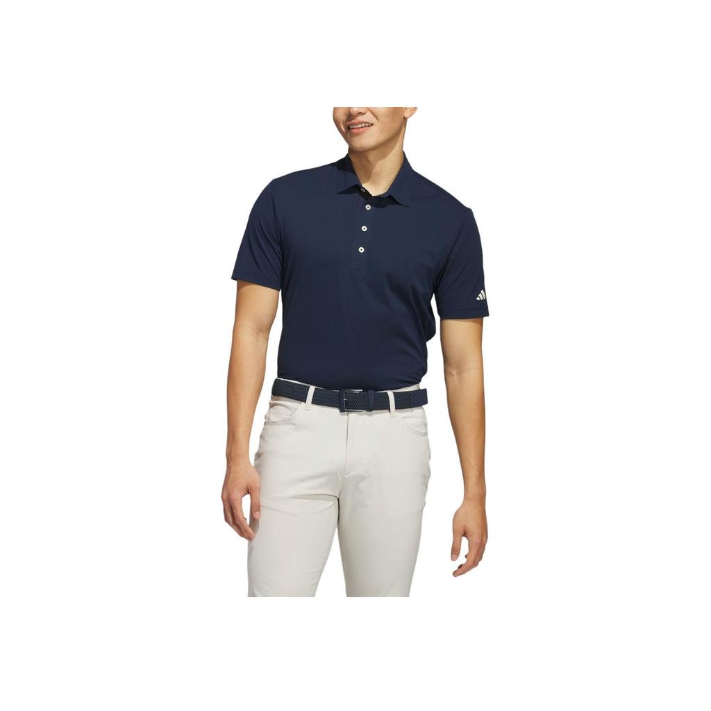 adidas Ultimate365 Golf Twistknit Fashion Simple Soft Versatile Short Sleeve Polo Shirt Men Polo Shirts Navy-Blue JH1339