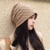 Korean Fashion Beanies for Women Girls Solid Color Cotton Heap Heap Hat Female Breathable Warm Bonnet Outdoor Soft Pullover Cap Windproof Keep Warm