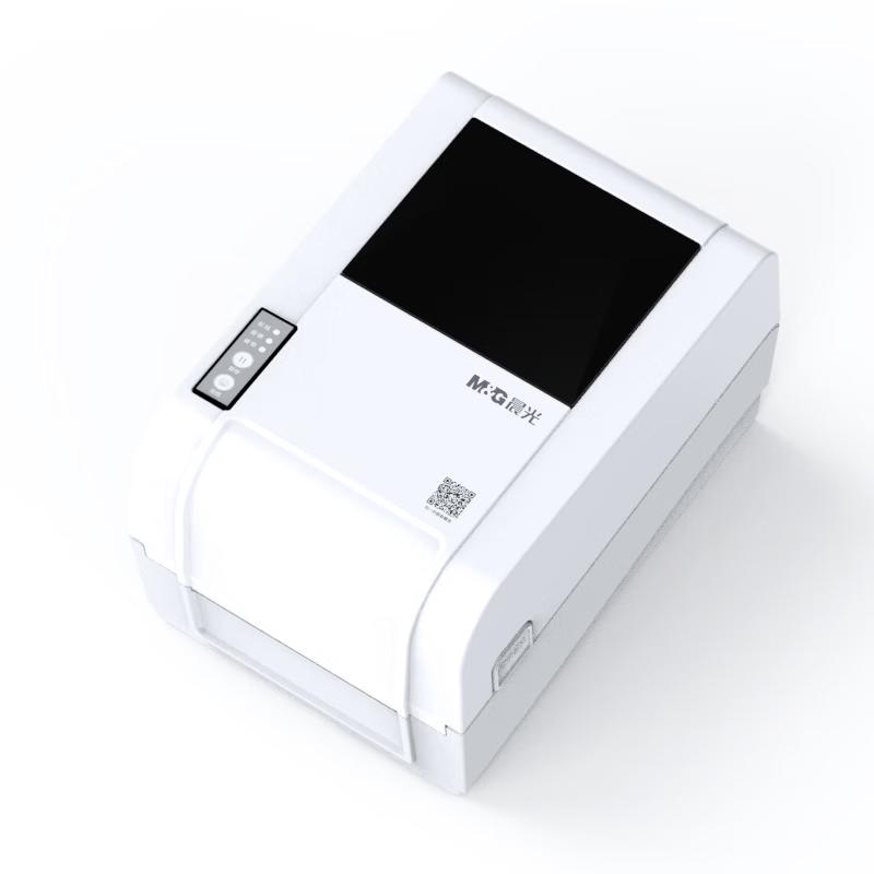 Chenguang Thermal Transfer Label Printer CN plug (adapter included) 1 Wax Ribbon, 2 Rolls 80x60 Coated Paper