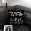 My CChemical RomanceE Band Cushion Cover Natural Linen Organic Fabric DoubleSided Printing Sofa Home Decor Gift Pillow Case