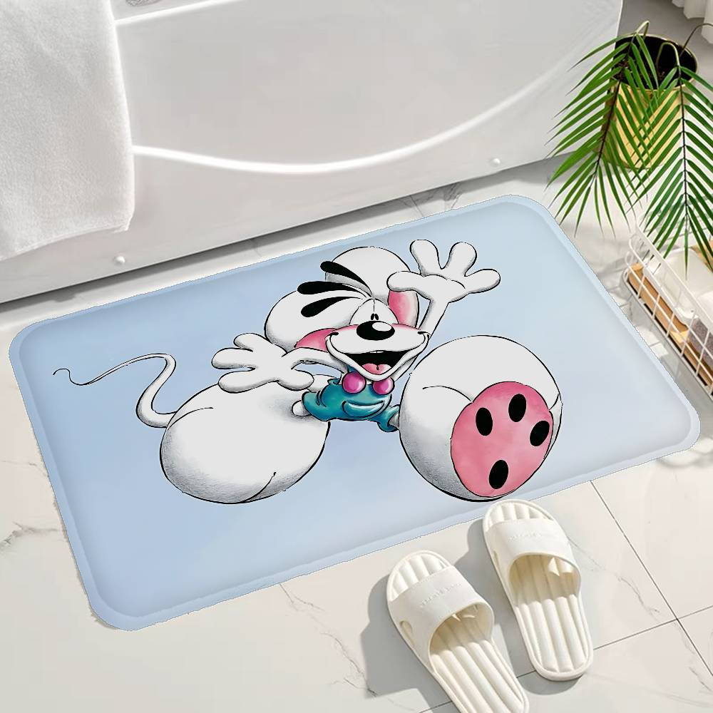Tappetino da porta Diddl Cartone Animato Carino Lavabile Antiscivolo Tappeto per Area Soggiorno Divano Sedie Tappetino da ingresso Cucina Tappeto