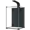 36L Tempered Glass Home Aquarium with Integrated Filter and LED Light, 30x30x45.5 cm, Black