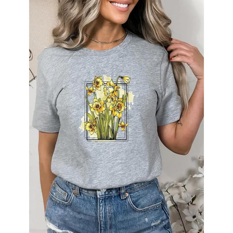 3d pattern printing short-sleeved summer graphic T-shirt ladies fashion women's clothing tops