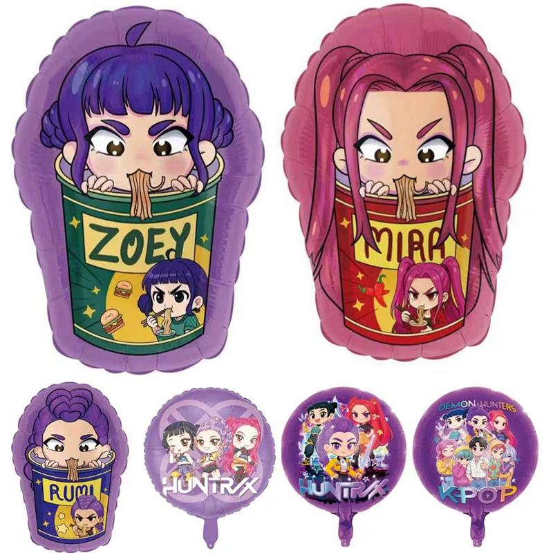 Kpop Demon Hunte Balony na imprezę Huntrix Balony na przyjęcie urodzinowe Akcesoria Dekoracja Anime Balony na imprezę tematyczną Zaopatrzenie