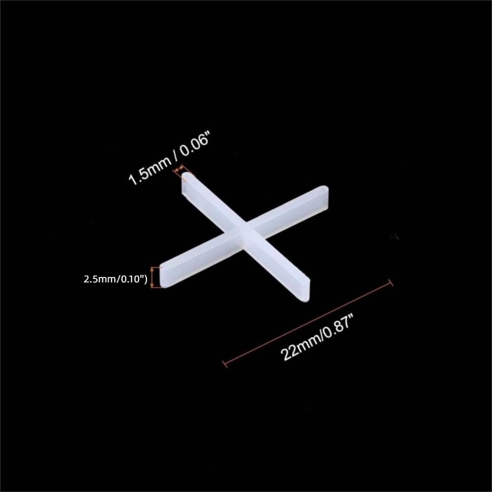 2500pcs Reusable Tile Leveling Clips 1mm 1.5mm 1/16 Inch Cross Tile Spacers  Floor Leveling