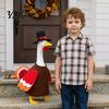 Festive Outdoor Goose Clothing 1 Set Turkey Outfit, Thanksgiving Porch Costume, Outfit with Top Holiday Statue Clothes Hat And Wings for 23