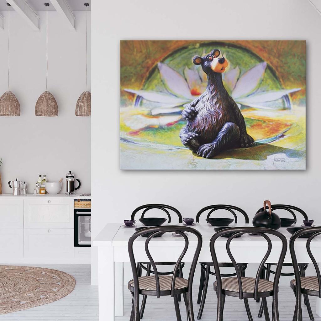 Canvas Print Teddy Bear Coloured