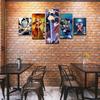 Modular Canvas Paintings Wall Art 5 Pcs Anime Demon Giyu Tomioka Posters Prints Modern Pictures Living Room No Frame Home Decor