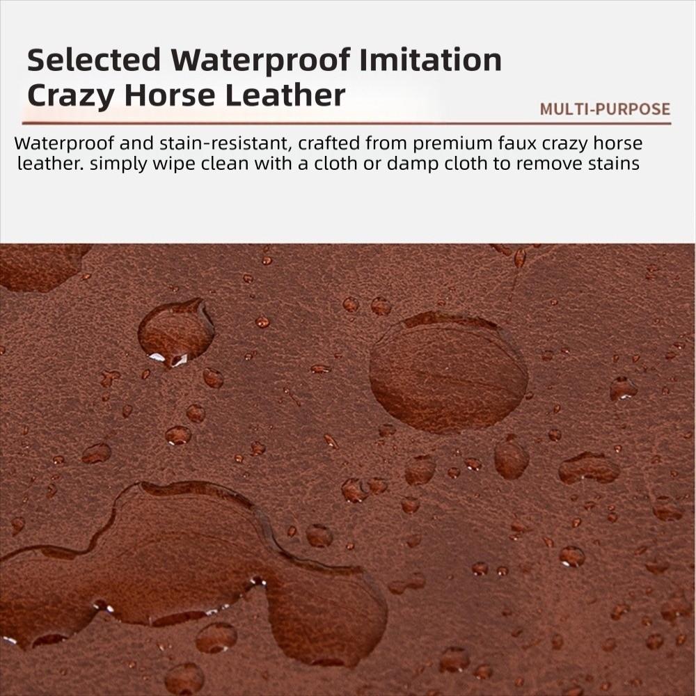 Leather Keyboard Mice Mat Non-slip Writing Pad Retro Table Protector  Home Office