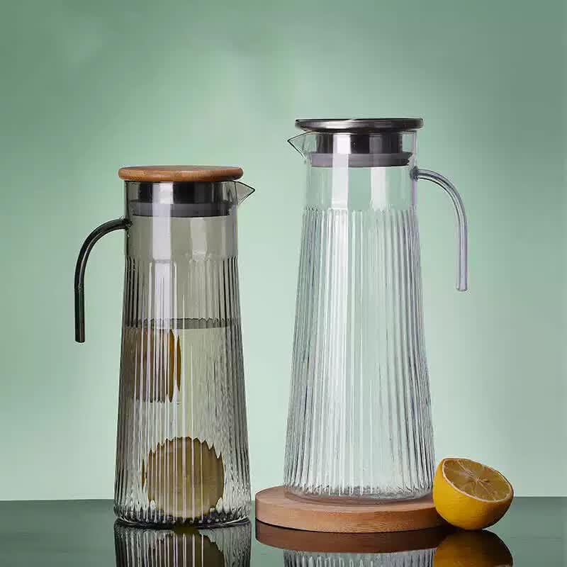 Acrylic Plastic Striped Cold Water Pitcher