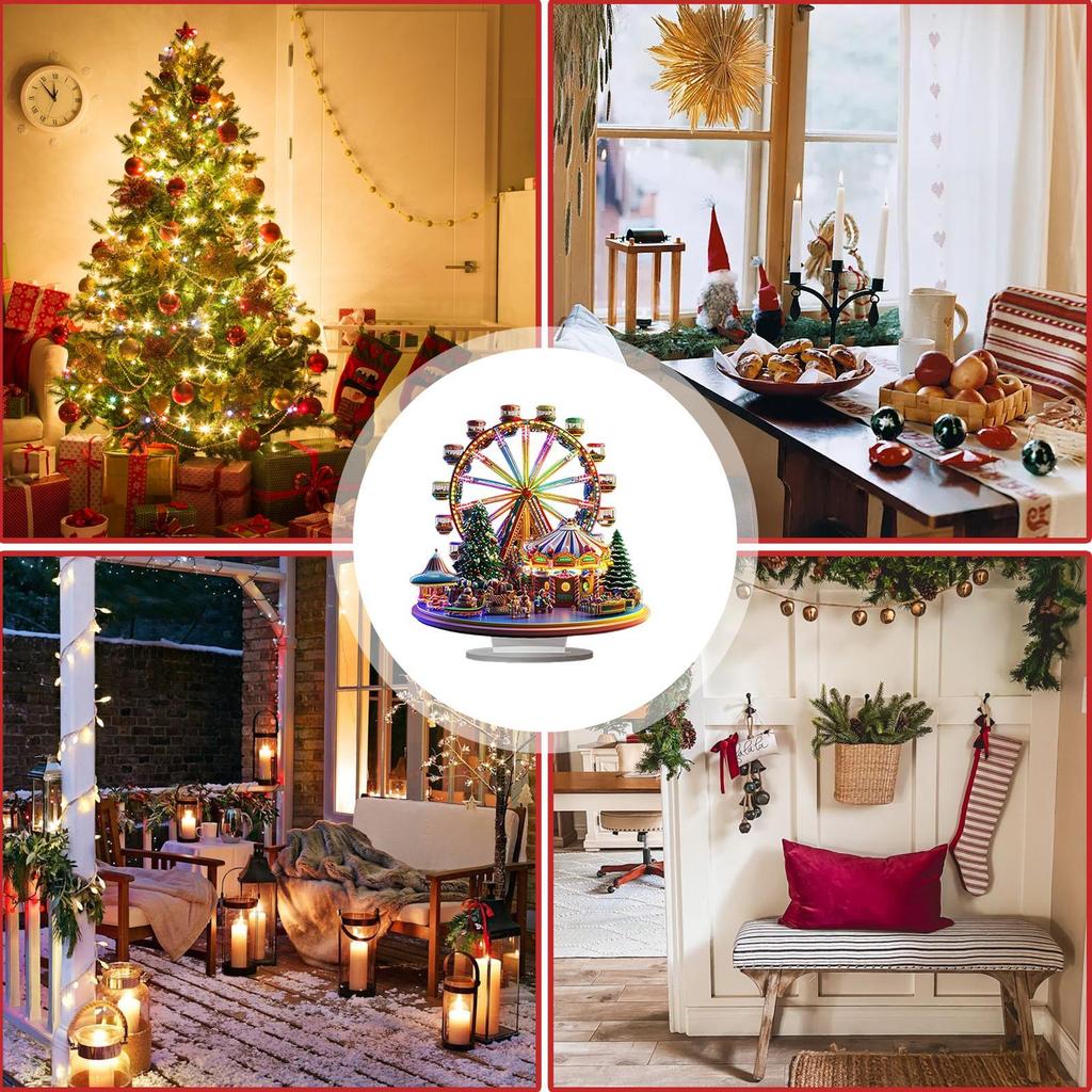 2D Acrylic Ferris Wheel Accent Ornament Ferris Wheel Display Board Christmas Holiday Decoration 2025 Xmas Navidad Party Supplies