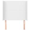 VidaXL Tête de lit avec oreilles Blanc 83x16x118-128 cm Similicuir3119373