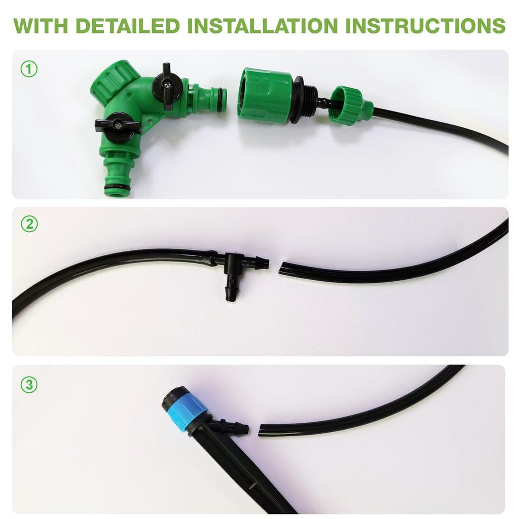 360° Adjustable Fountain Sprinkler with Automatic Irrigation Drip Head for Gardens and Orchards