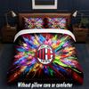 AC Milan Design Bed Bedding Set 1 Duvet Cover + 2 Pillowcases Soft Breathable Household Bed Linens