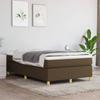 Vidaxl Bed Frame Without Mattress, Dark Brown, 120X200 Cm, With Fabric