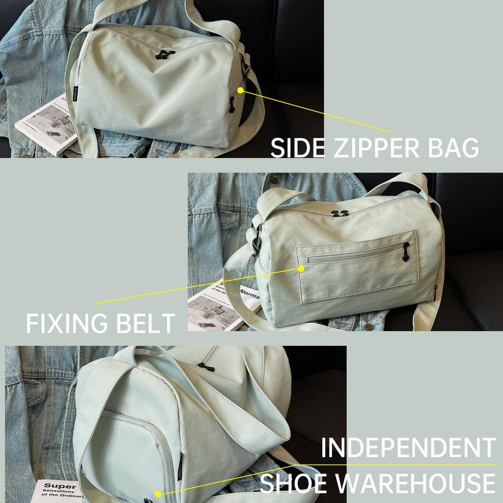 Sports Fitness Bag for Women, Wet and Dry Separati Swimming Bags, Large Capacity Satchel Short-Distance Travel Bag, Luggage