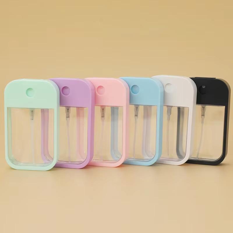 

New 45ml 6 Color Portable Refillable Hand Sanitizer Alcohol Bottles Mini Card Spray Bottle Travel Sub-bottling Cosmetics Press фіолетовий