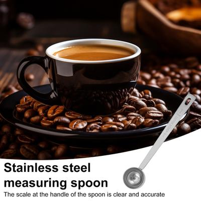 Cucchiaio dosatore in acciaio inossidabile con manico lungo, cucchiaio da caffè, cucchiaio da tavola da 5 ml, 10 ml, 15 ml, 20 ml, 30 ml, strumento di misurazione della cottura per caffè macinato, tè sfuso