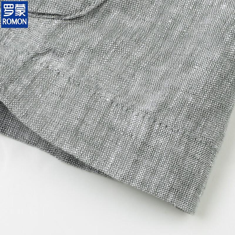 ROMON Men's Pure Linen Business Casual Suit Jacket