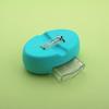 Nordic Style Oval Needle Holder Box with Transparent Magnetic Drawer for Pins & Beads