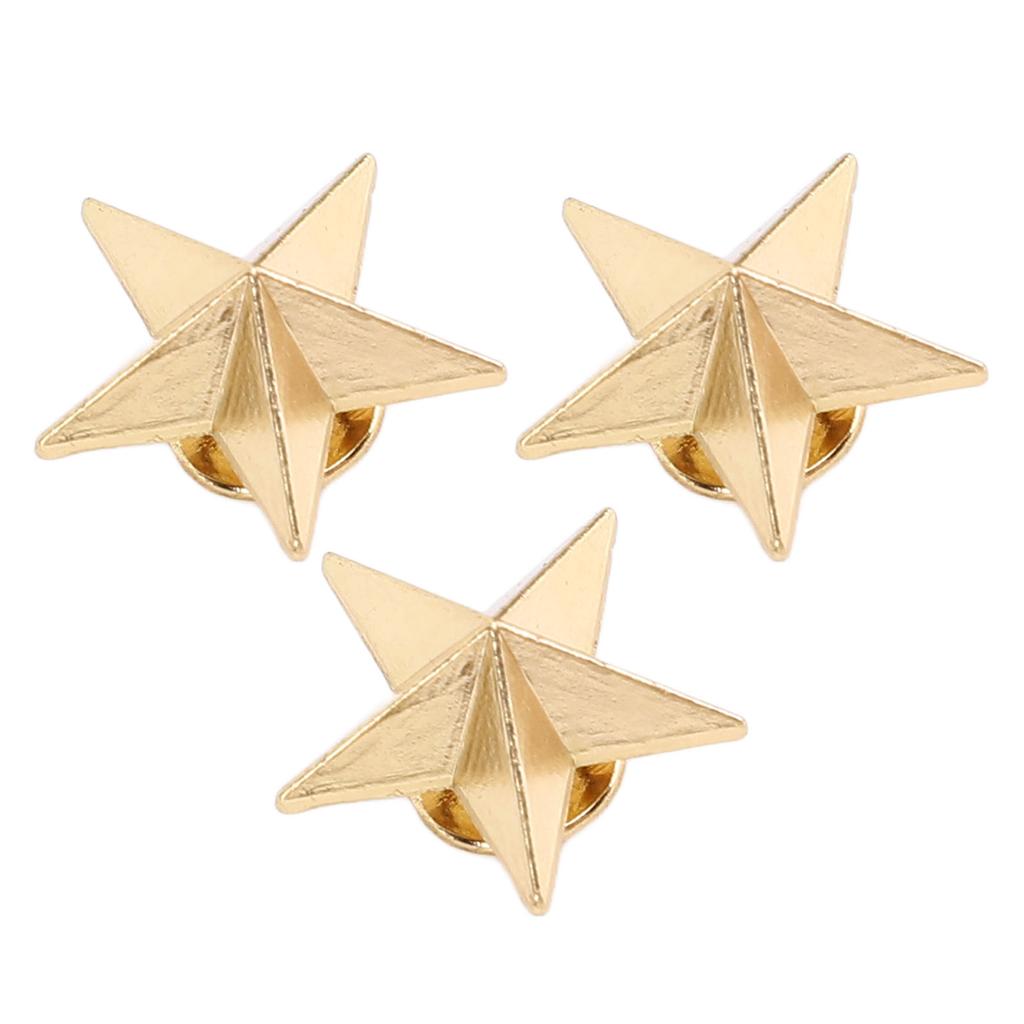 50 Set 5 Pointed Star Rivets Alloy 16mm Star Studs with 4mm Slot Screws for Lthercraft Clothing Hat