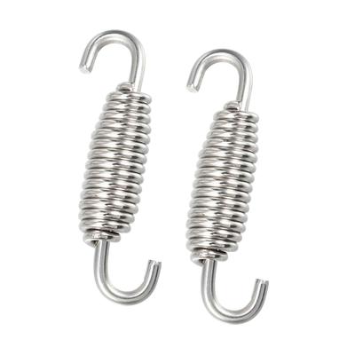 BULLSPANN Motorcycle Universal Exhaust Pipe Spring 55mm Stainless Steel Exhaust Pipe Spring Hook Retrofit