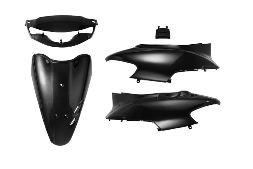 Bike Parts Center Honda Live Dio AF34-II (Shutter Type) Cowl 5-Piece Exterior Black Set, 3080
