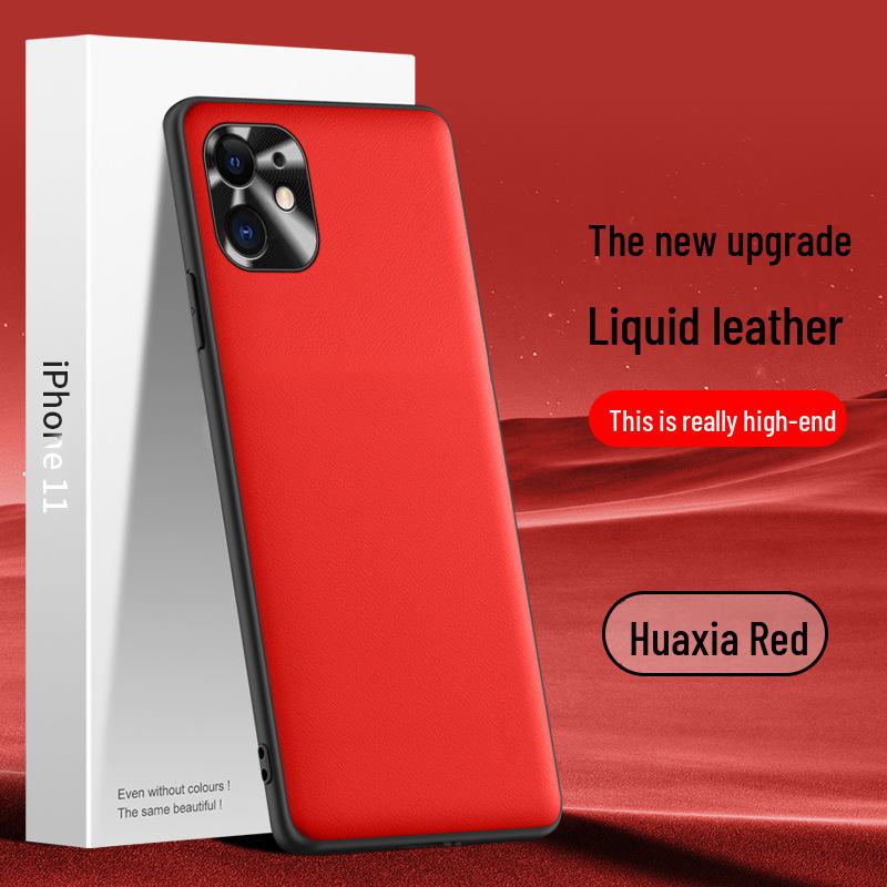 

Чехол из жидкой кожи для защиты от падения и обрастания для Apple 11, цельный защитный чехол. Apple 11