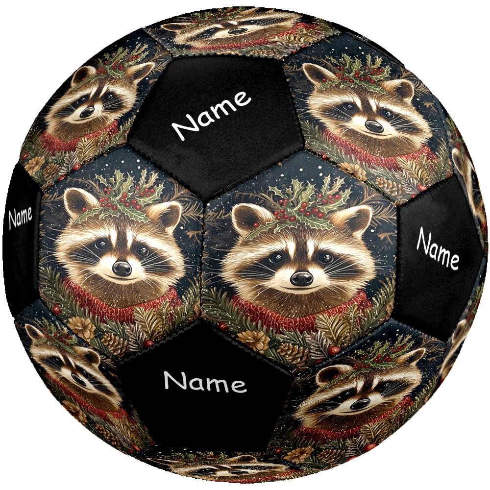 Custom Name Christmas Animals Theme Size 5 Soccer Ball, Suitable for Both Indoor and Outdoor Matches, a Gift Suitable for Everyone.