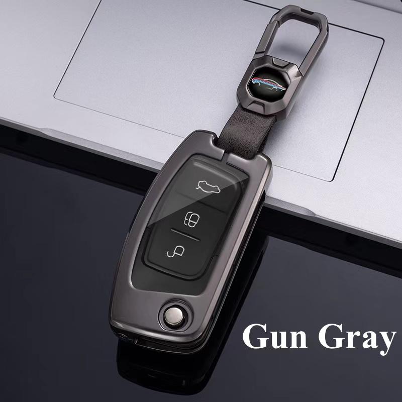 

Для Ford Focus 2 MK2 Fiesta Mondeo Galaxy Falcon Territory Ecosport Автомобильный складной чехол для ключа Сумка Корпус Брелок Защитник серый