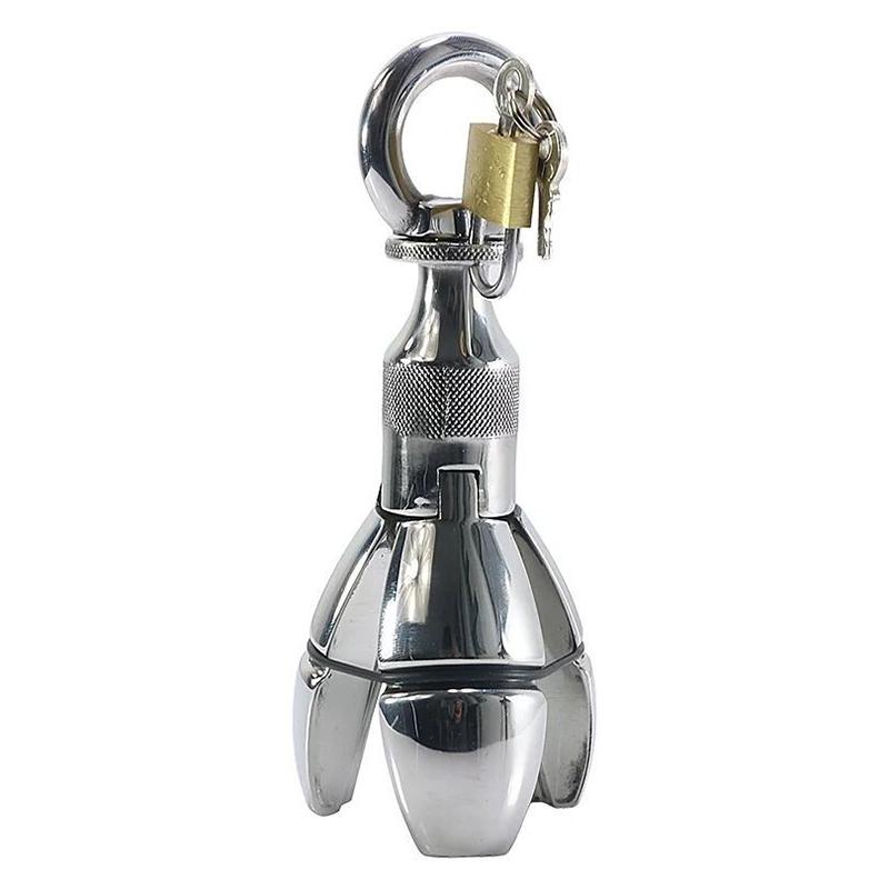 Upgradovaný těžký anální dilatační kolík Otevřít a zavřít zámek vaginálního expandéru Nastavitelný kovový anální kolík SM Retro Tools Sex