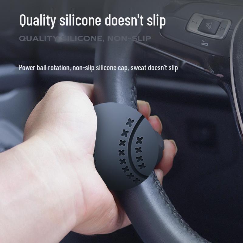 Universal Steering Wheel Assist Knob: Labor-Saving Metal Bearing for Single-Handed Car Control