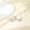 Moonstone Necklace and Earrings for Clover Silver Hypoallergenic June Popular Birthday Gift for Women [FH.bird] Women, "Lucky Charm" 925, Necklace,