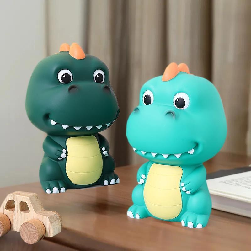 Attractive Dinosaur-shaped Money Safe; Vinyl Piggy Bank; Ideal Birthday Present for Girls