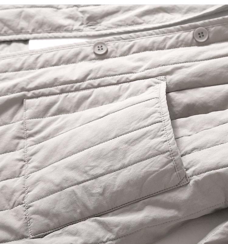 Italienische Damen Europäischer Stil Gerippte Kapuzen-Daunenjacke - Modische High-End Baumwoll-Oberbekleidung